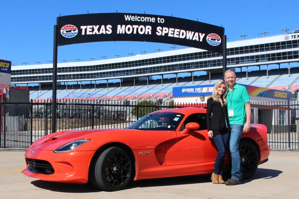 Sherri Tilley and Scott Tilley at Texas Motor Speedway